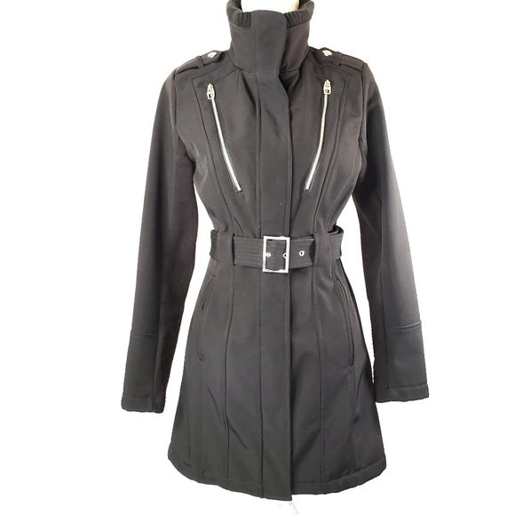 Miss Sixty 90s Vintage Black Coat w/Belt, M - Picture 3 of 13